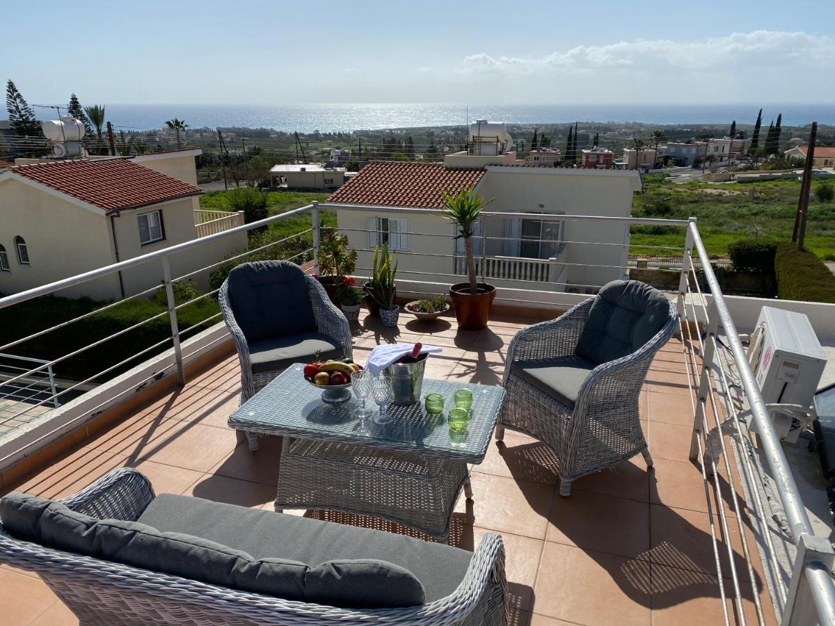 Roof Terrace & Sea View Entire Apartment Peyia Extérieur photo